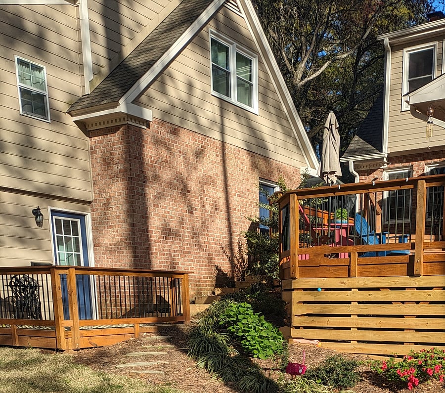 Apartment entrance and private porch