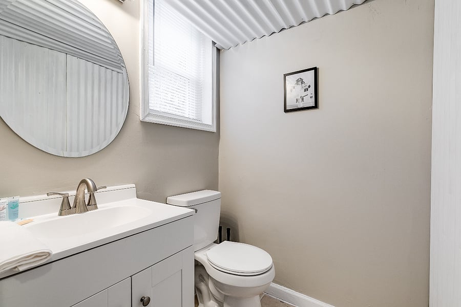 Down stairs bathroom.