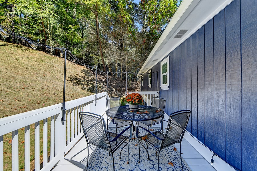 Back Deck with Party Lighting