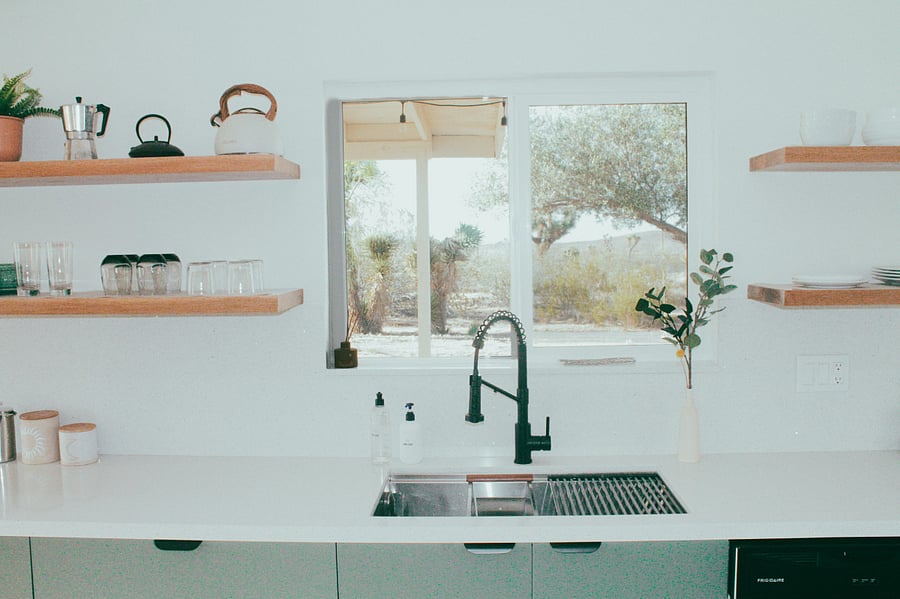 Beautiful views of the property from the kitchen window.