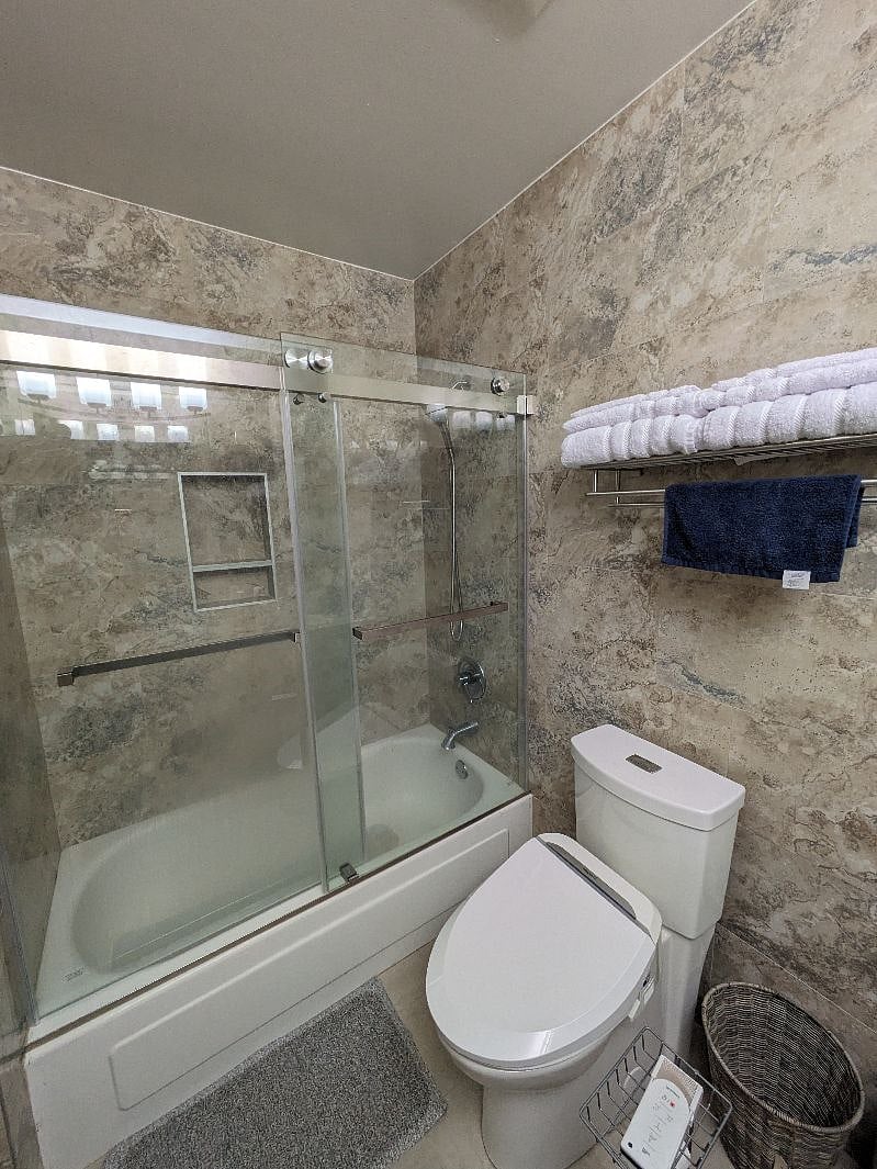 Shared Bathroom One - Walk-in Shower with Tub