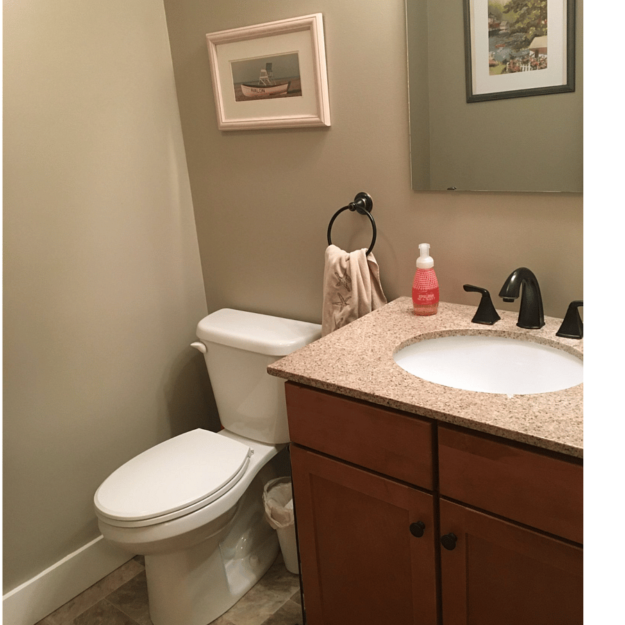 Half bathroom on Kitchen/Living Rm. floor