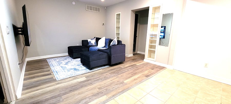 2nd Living room view to private bath and bedroom 