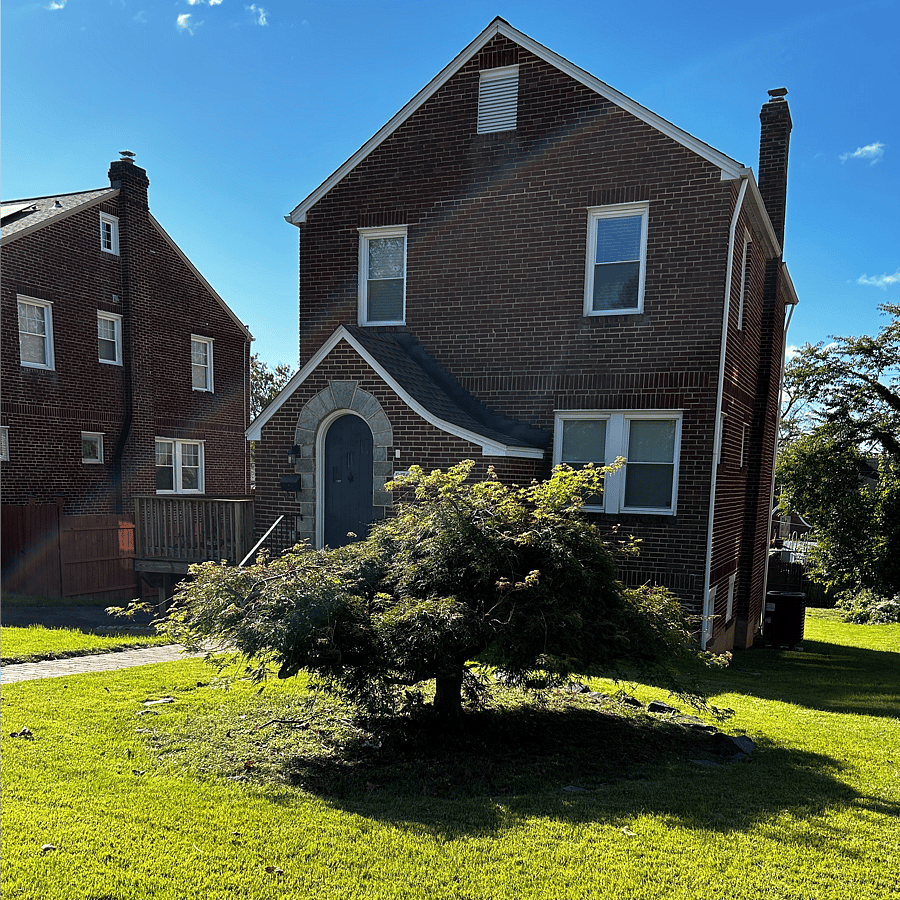 Front view of the house