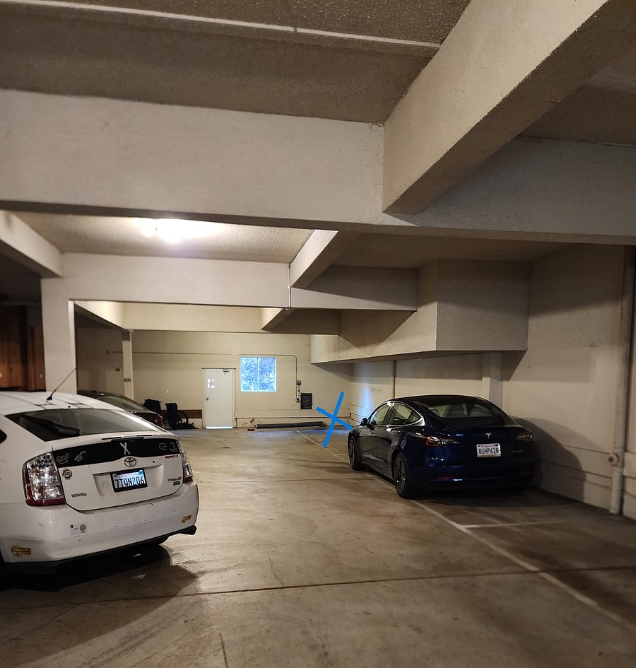 Garage spot (far right)