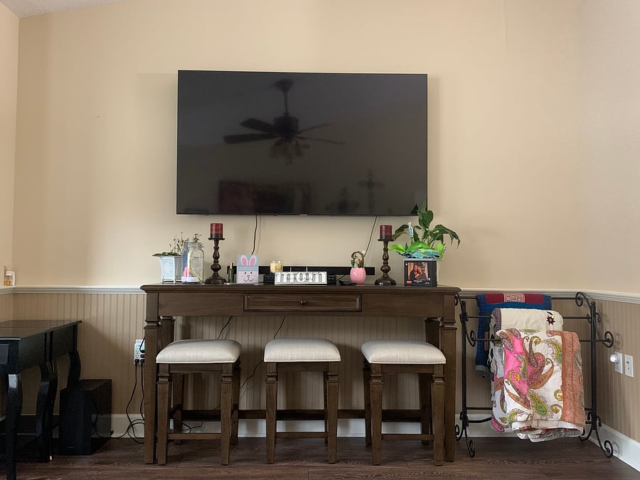 70 Inch flat screen Smart TV with sound bar