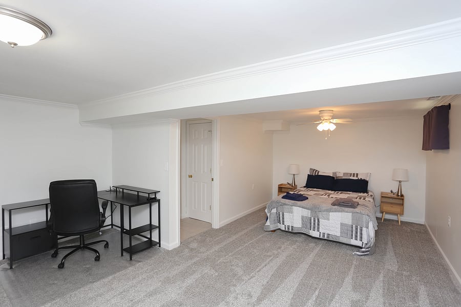 Primary Bedroom with Desk and Queen Bed