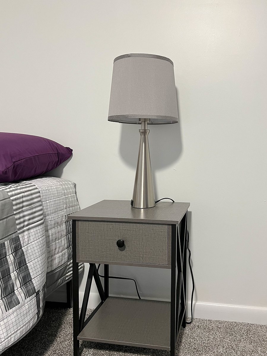 Night Table with Lamps by Each Bed