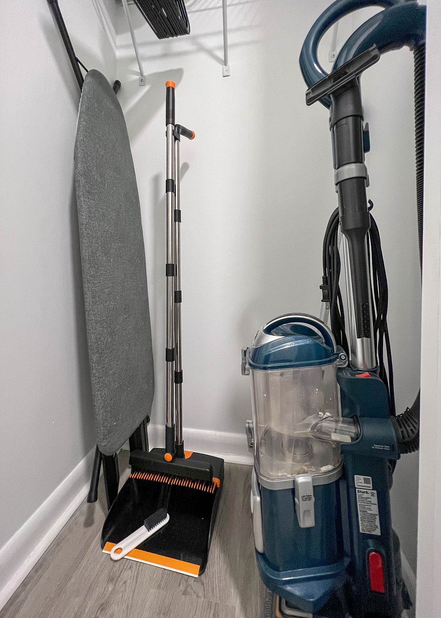 Full-size Ironing Board and Cleaning Supplies