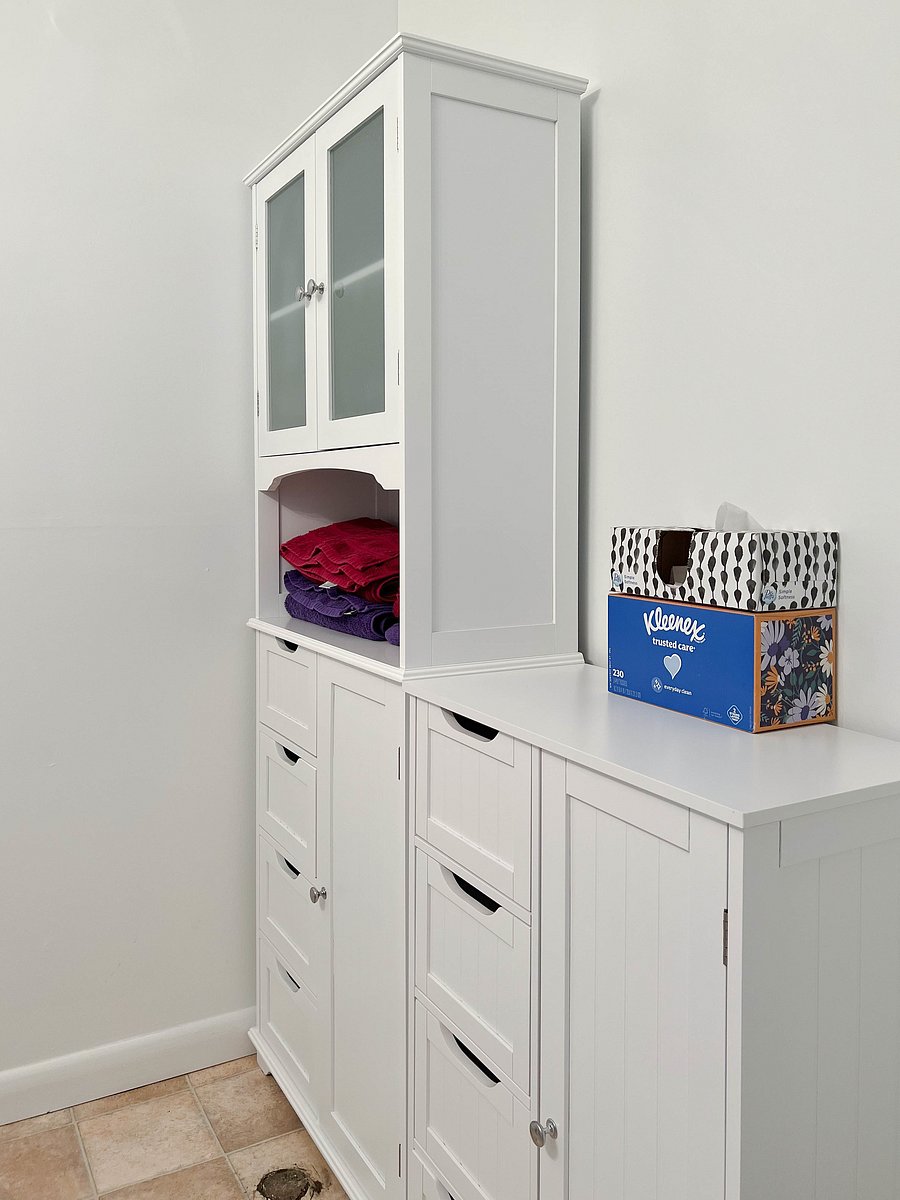 Bathroom Storage in Half Bathroom