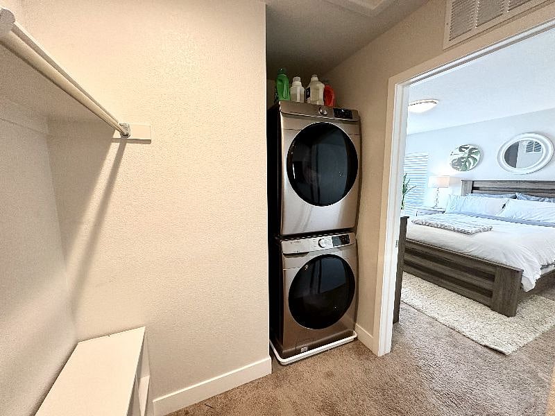 Walk in closet and washer/dryer