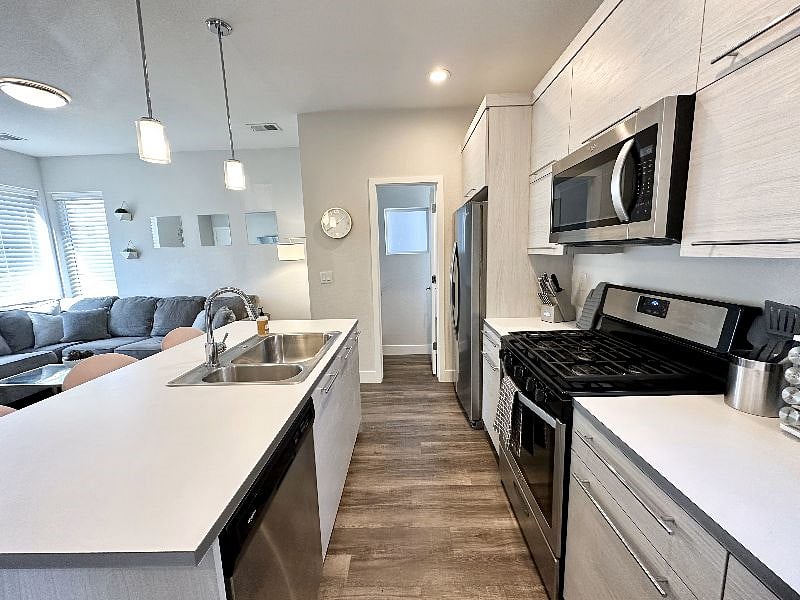 Kitchen and half bath
