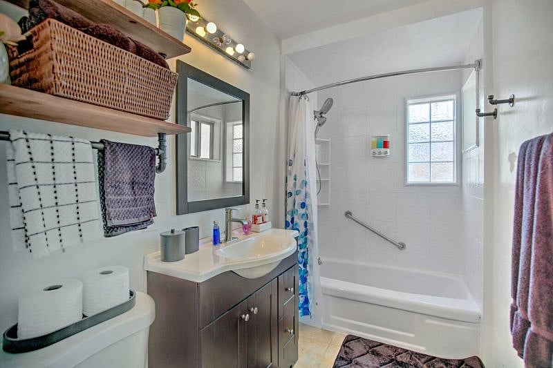 Beautifully renovated bathroom. 