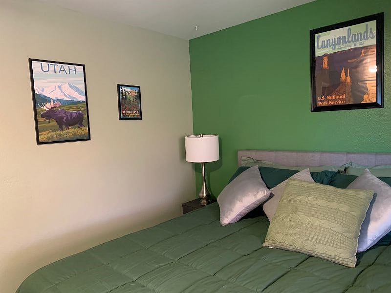 Green bedroom