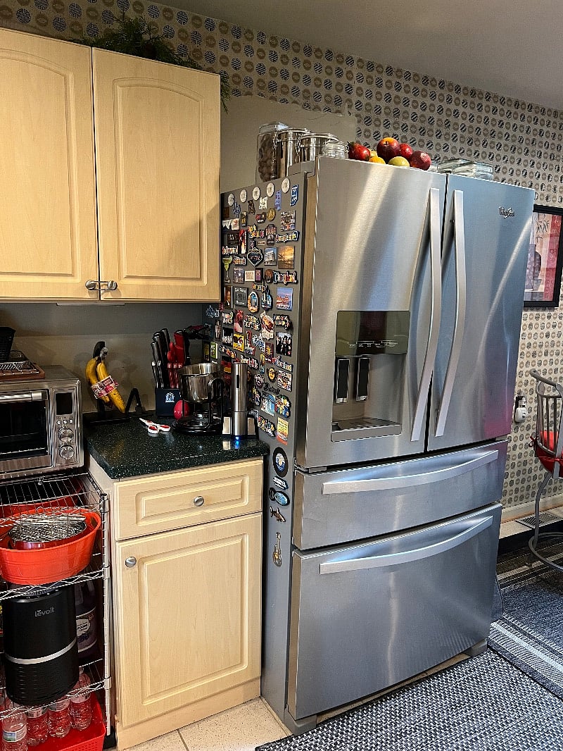 You will receive half of the space in the refrigerator