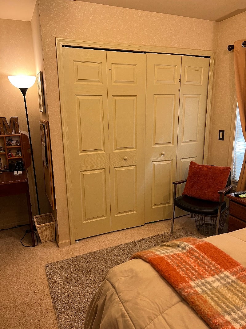 Closet with luggage rack and plenty of hanging space