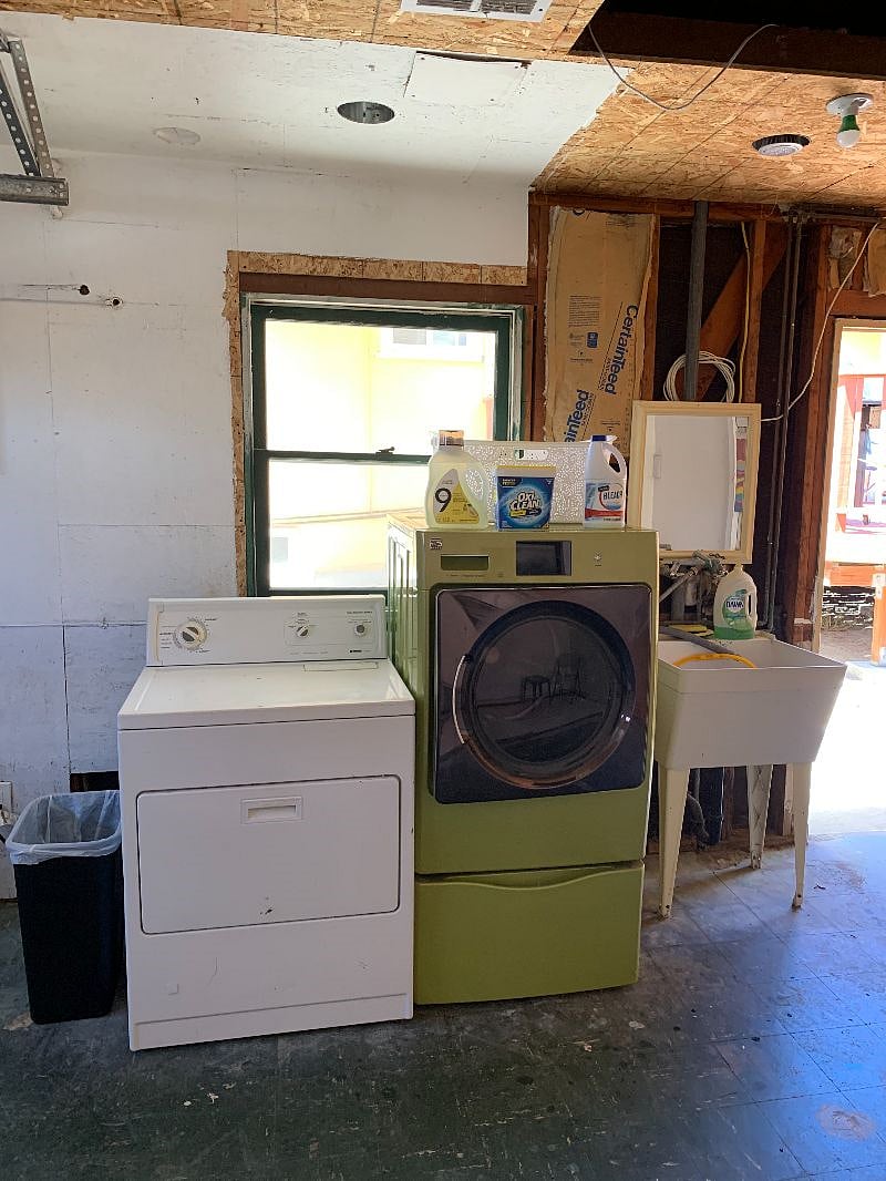 Washer and Dryer in Garage