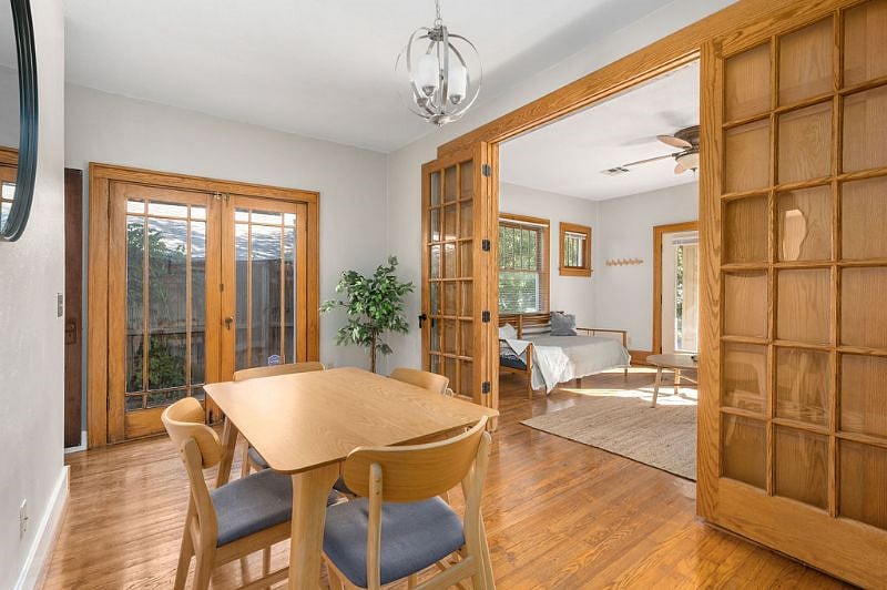 Dining room also connects to family room and private side yard