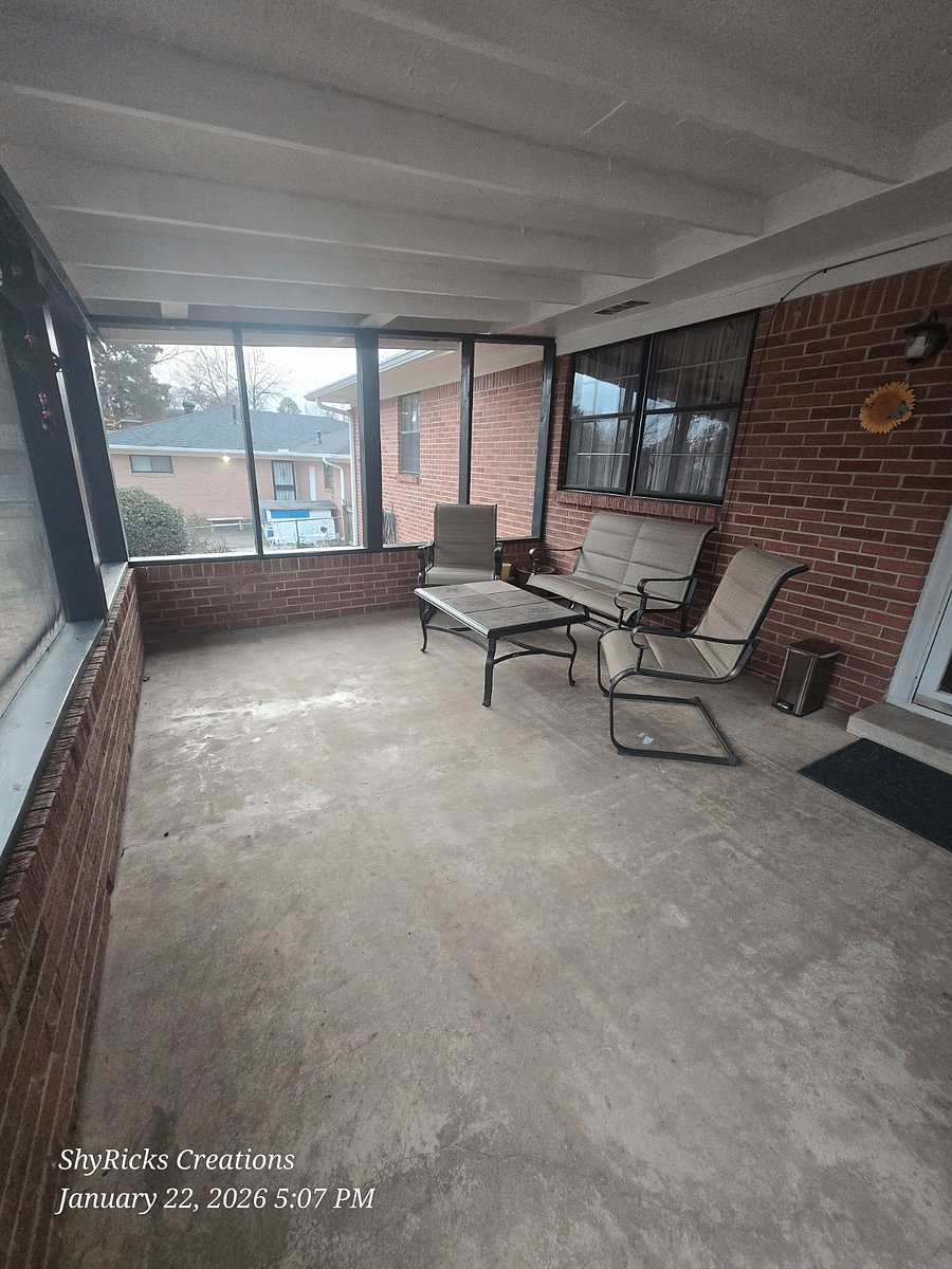 Screened Patio with locked door