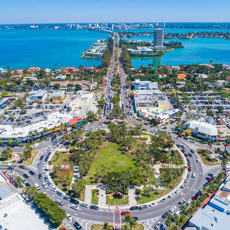 St Armand's Circle is a 15-20 min drive or Uber and has some of the best restaurants, shops, and people watching in the area