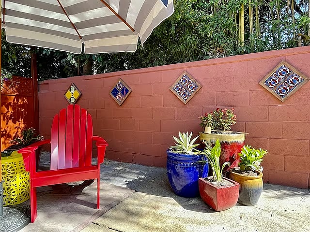 Launching section in the patio