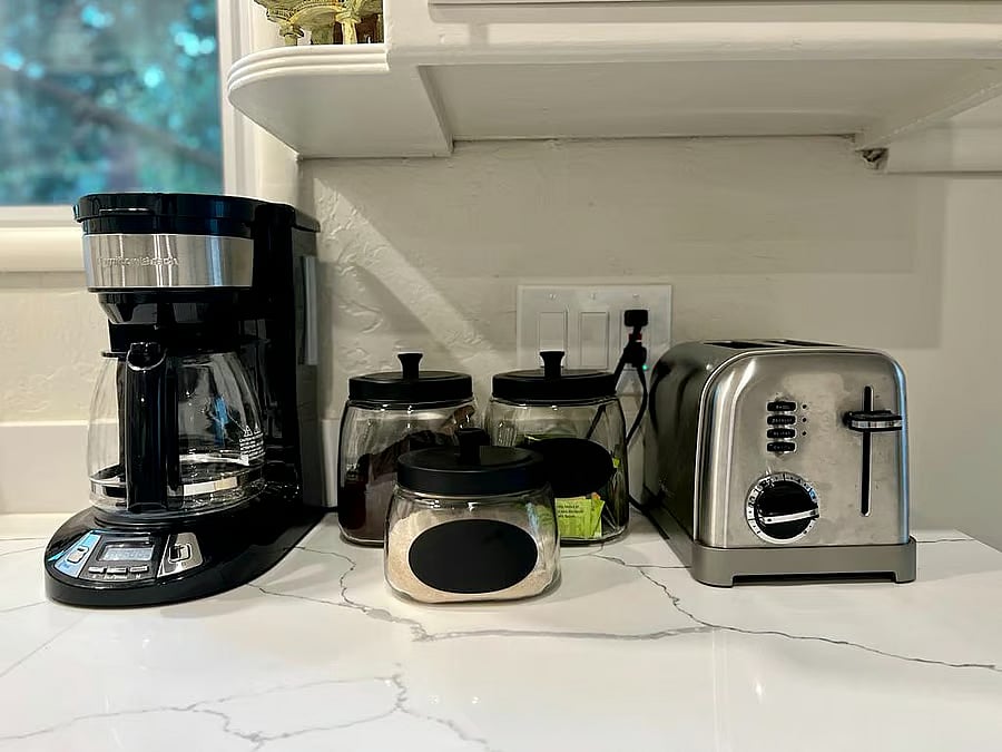 Coffee station in the kitchen