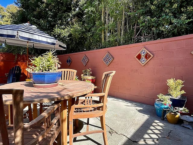 Dining section in the patio