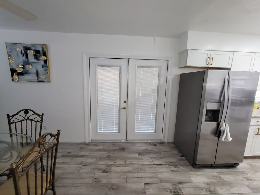 Dining Room with Back French Door