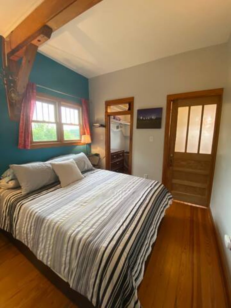 Upstairs Queen bed with large closet.