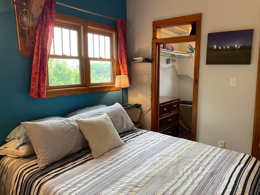 Upstairs Queen bed with large closet.