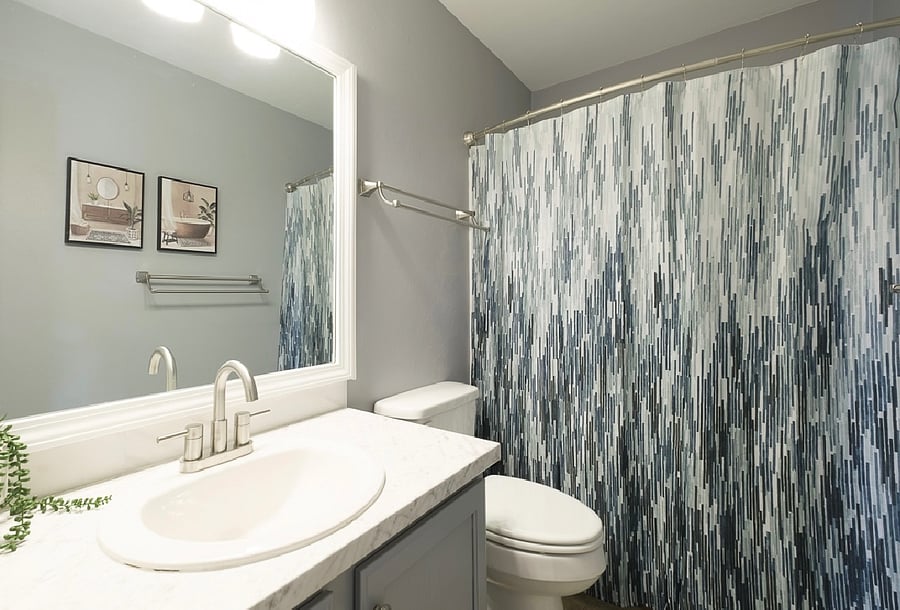 Full bathroom with tub