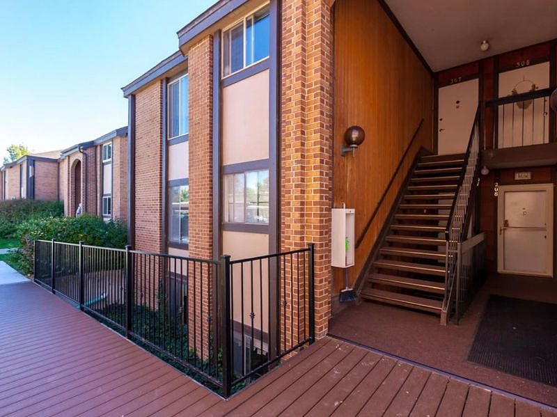 One set of stairs leads you to the front door