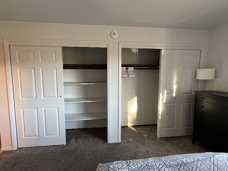 Double closets in Bedroom 1