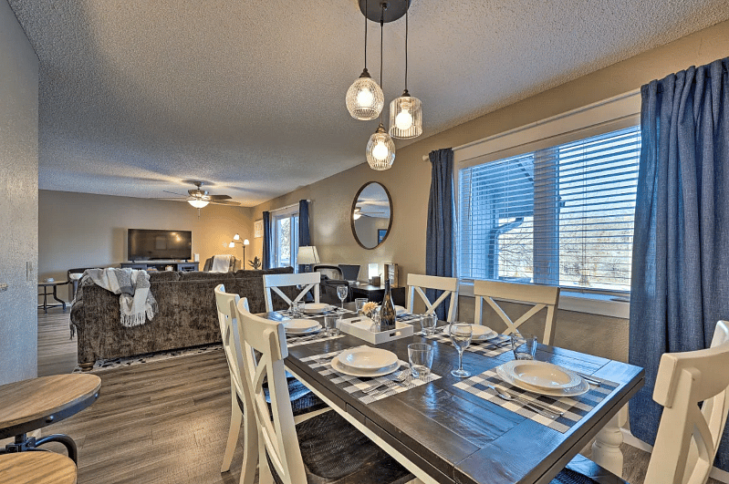 Casual dining for up to 6. High chair available onsite for those traveling with littles.