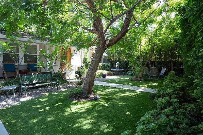 Beautiful shaded front yard