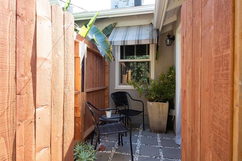 Private entrance through your patio.