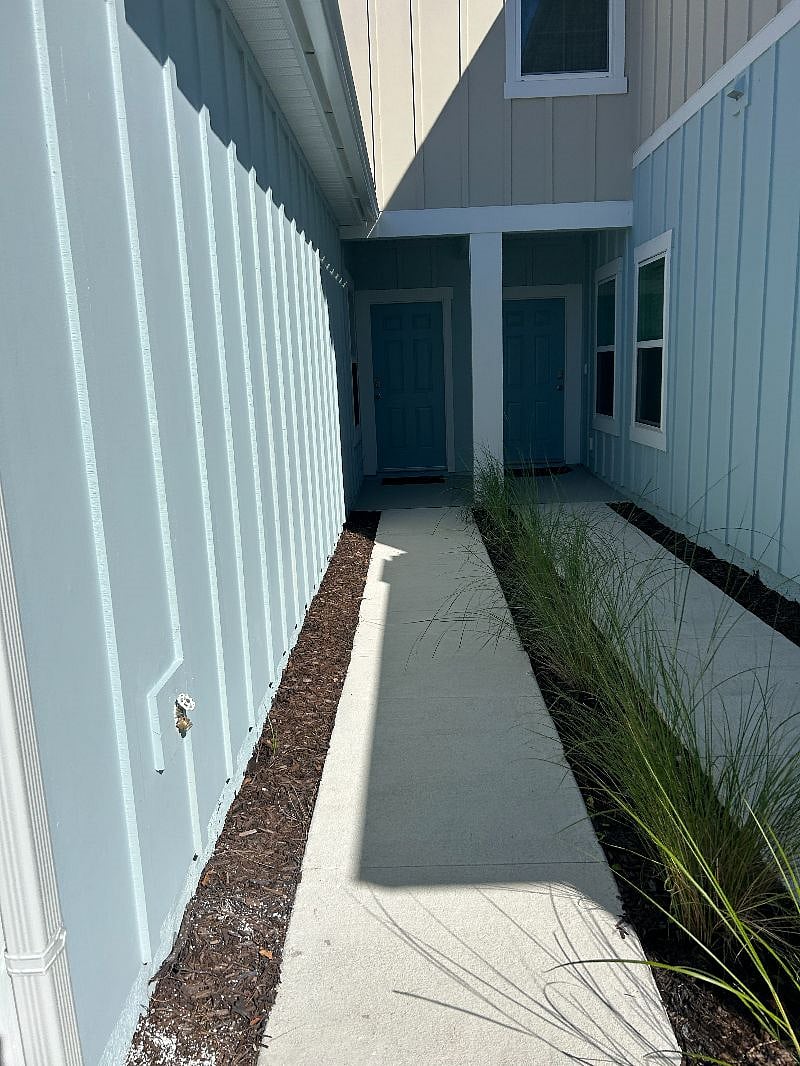 Front walkway and front door