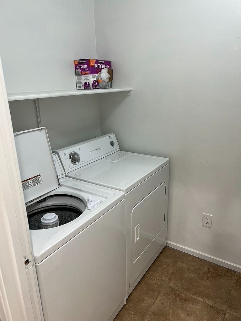 Washer and Dryer inside