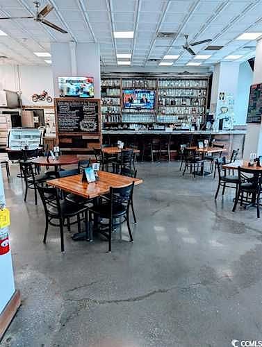 Italian Restaurant/bar inside building.