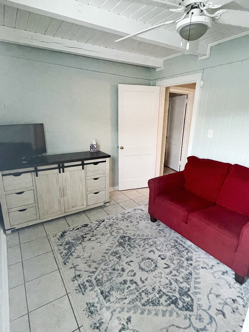Bedroom 3 with pull-out couch; space doubles as a den or office area