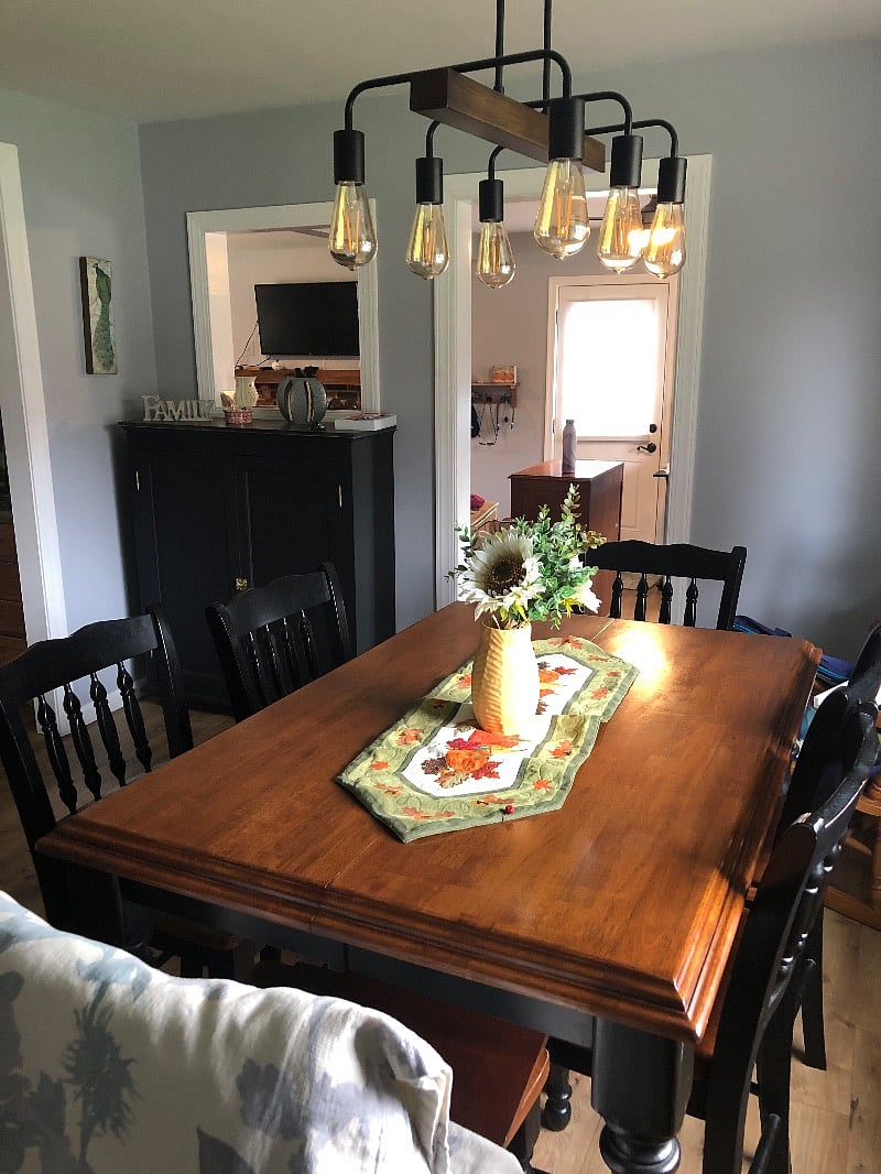 Dining room is across from the kitchen