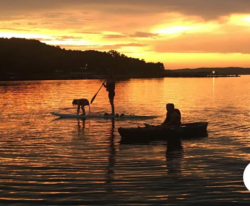 Lake access 2 miles away. Shared dock and kayaks and canoe available for use.