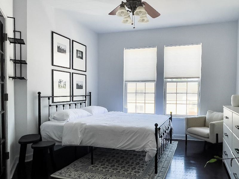 Queen Bedroom on main floor with attached bathroom.