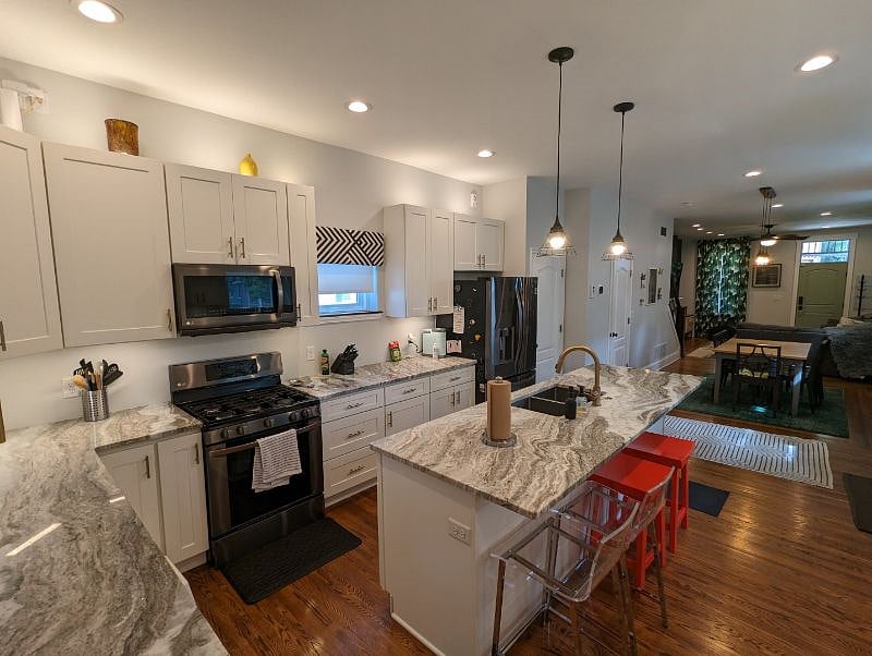 Open concept so the cook isn't alone.