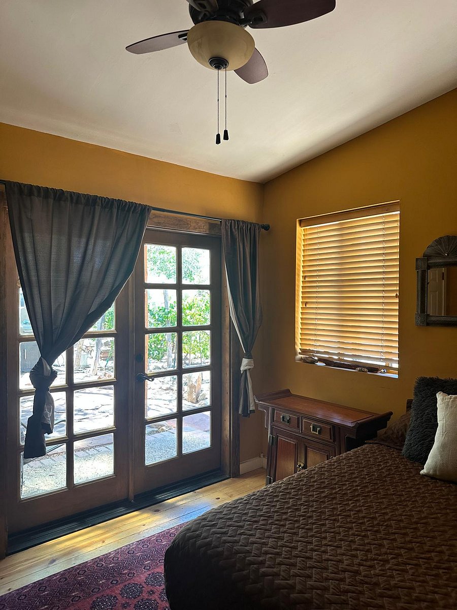 View from the first bedroom out onto the compound.