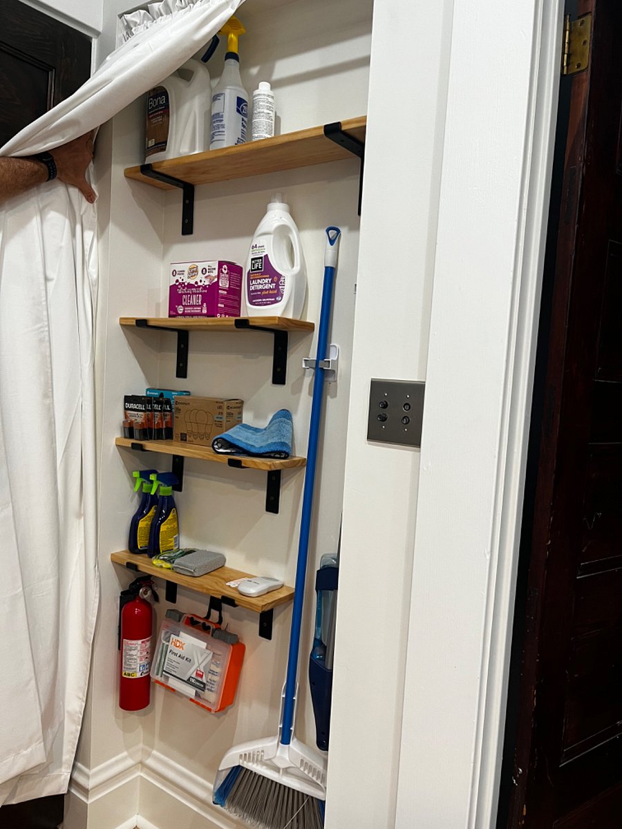 Broom closet interior