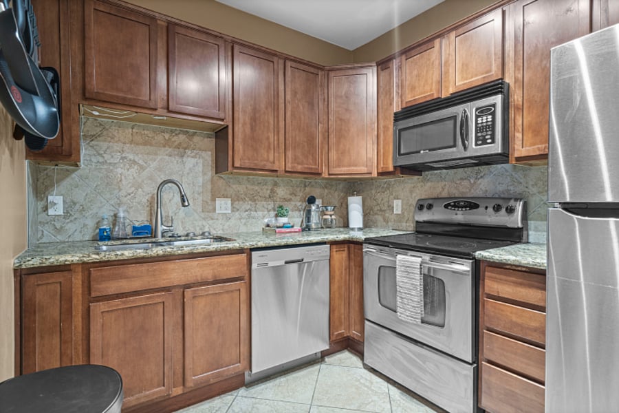 Kitchen fully stocked 