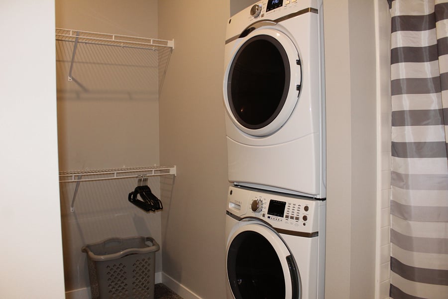 Washer and dryer in unit.  Huge walk in closet.  