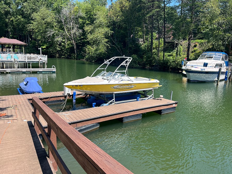 The dock is shared with the owner. The boat is not for rent. You may still park a boat on the side of the dock.