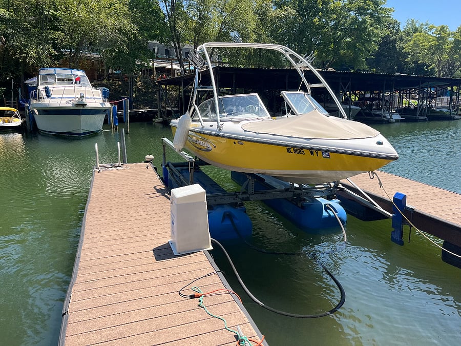 The dock is shared with the owner. The boat is not for rent. You may still park a boat on the side of the dock.